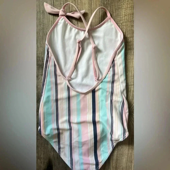 Roxy Pink Cutty Heart One-Piece beach Swimsuit Swimwear Youth girls 6Y - Picture 2 of 9